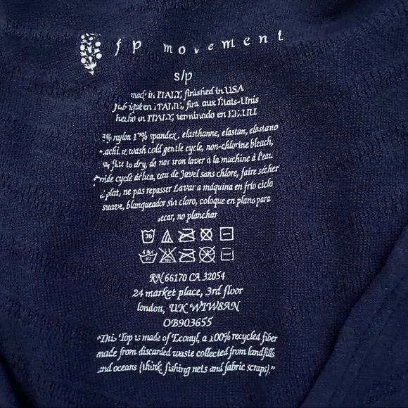 NWT Free People Gone Adrift Navy Long Sleeve Small - Picture 4 of 8